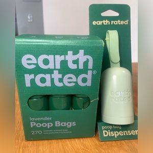 *Brand New* Earth Rated 270 Lavender Scented Dog Waste Bags + Bag Dispenser